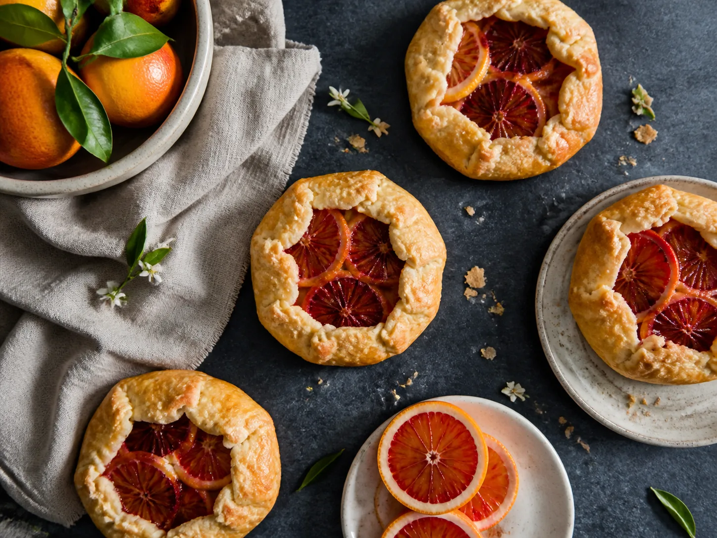 Citrus pastries styled for a food shop listing